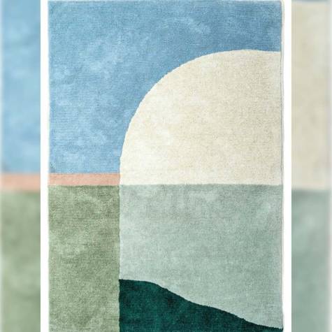 Artistic Hand Tufted Rug Featuring Geometric and Organic Design Manufacturers, Suppliers, Exporters in Singapore