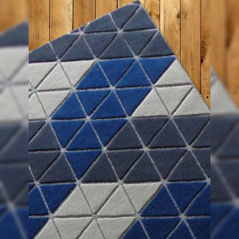 Elegant Multi Tone Blue Grey Carpet Modern Geometric Design Manufacturers, Suppliers, Exporters in Singapore