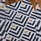 Handcrafted Black and White Carpet with Gold Geometric Design Manufacturers, Suppliers, Exporters in Singapore