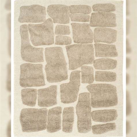 Modern Abstract Stone Rug in Brown and Beige Tones Manufacturers, Suppliers, Exporters in Singapore