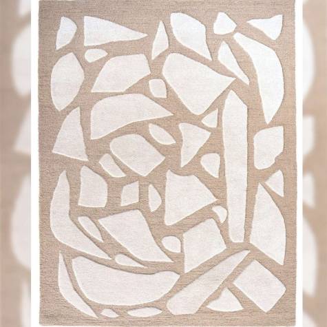 Premium Beige and White Abstract Organic Rug for Living Room Manufacturers, Suppliers, Exporters in Singapore