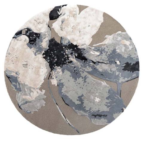 Round Modern Floral Abstract Rug Hand Tufted Wool Acrylic Blend Rug Manufacturers, Suppliers, Exporters in Singapore