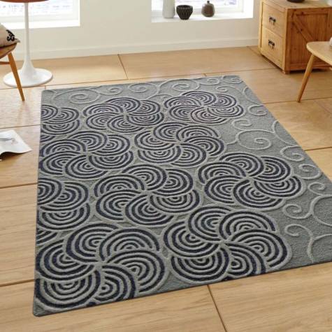 Silver and Grey Modern Wool Carpet Handmade from NZ Wool Manufacturers, Suppliers, Exporters in Singapore