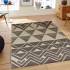 Soft Plush Brown Beige Triangle Pattern Area Carpet Modern Look Manufacturers, Suppliers, Exporters in Panipat