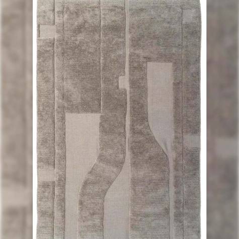 Stylish Grey Abstract Geometric Area Rug with Sculpted Design Manufacturers, Suppliers, Exporters in Singapore